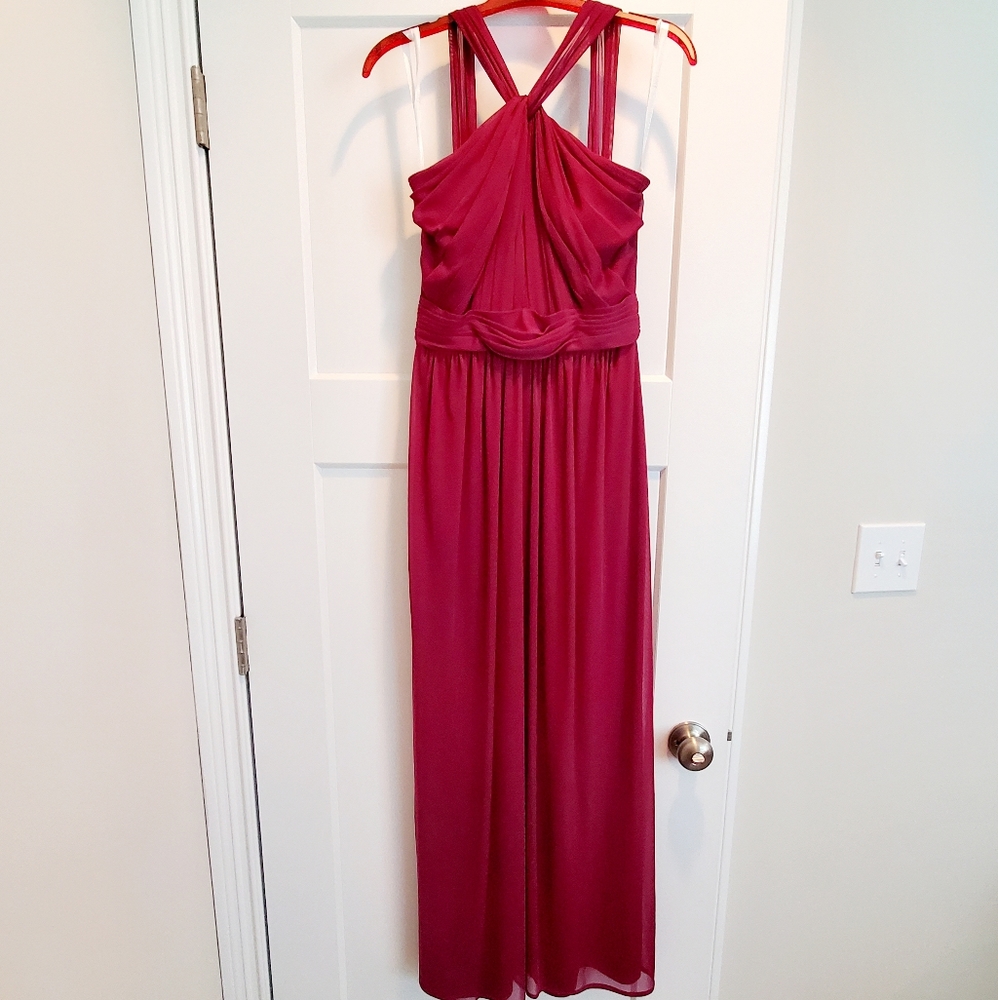 David's Bridal Sangria Bridesmaid Dress